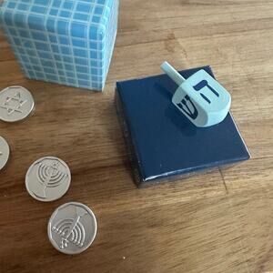 American Girl Hanukkah dreidel,coins set only